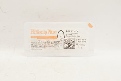 Teleflex 533872 Weck Hemoclip Plus 10 Large Titanium Ligating Clips (x)